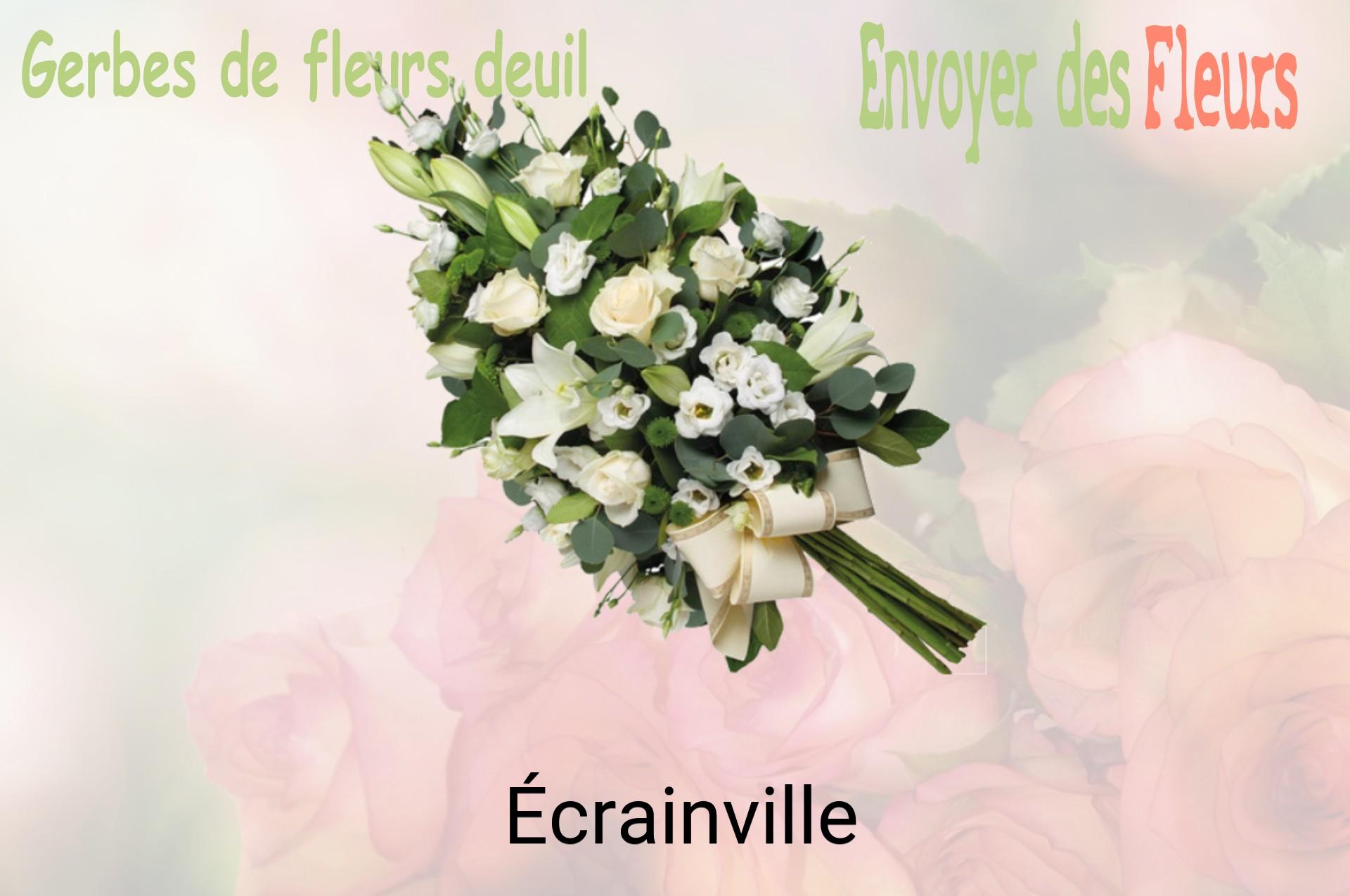 Gerbe de fleurs de deuil livrée à Écrainville